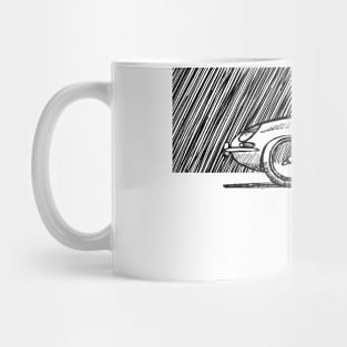 Handmade sketchy drawing of the most beautifull car ever! Mug